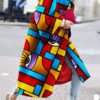 Lovely Casual Print Multicolor Plus Size Coat 3