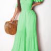 Lovely Stylish Flounce Desogn Loose Green One-piece Jumpsuit 3