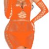 Lovely Sexy Hollow-out Orange Babydolls 3