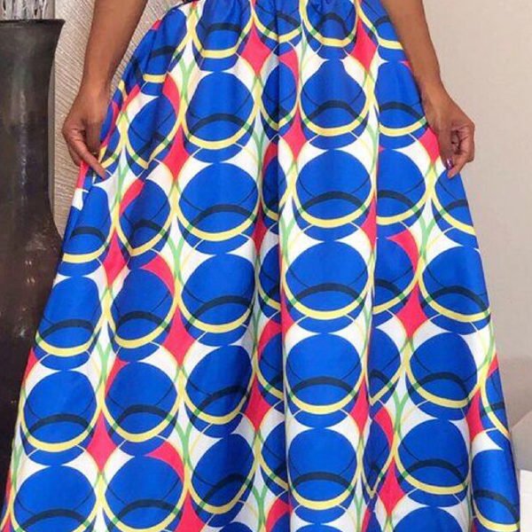 Lovely Chic Print Loose Blue Skirt 2