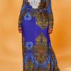 Lovely Casual Print Blue Maxi Plus Size Dress 3