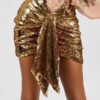 Lovely Sexy Sequin Design Gold Skirt 3