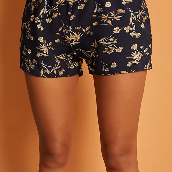 Lovely Bohemian Print Blue Shorts 2