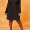 Lovely Casual Lace Black Plus Size Mini Dress 3