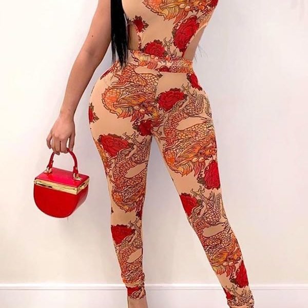 Lovely Trendy Hollow-out Red One-piece Jumpsuit 2