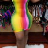 Lovely Casual Striped Multicolor Mini Dress 3