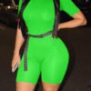 Lovely Trendy Skinny Green One-piece Romper 3