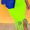 Lovely Chic Tassel Design Green Skirt 3