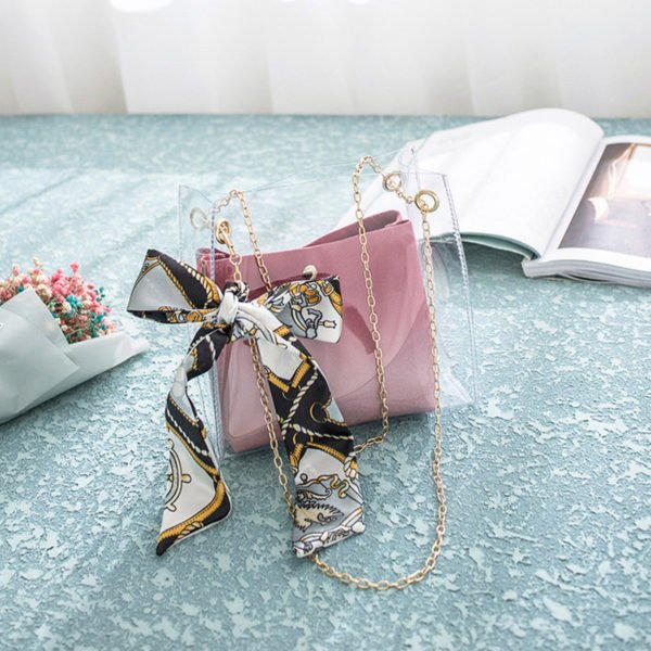 Lovely Chic See-through Pink Messenger Bag 2