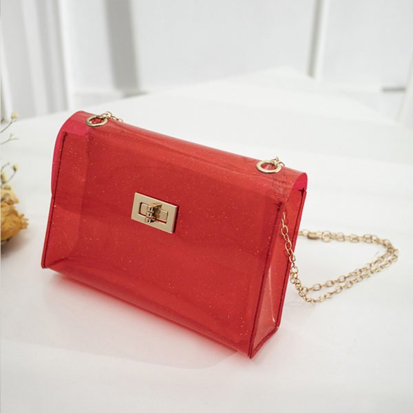 Lovely Trendy See-through Red Messenger Bag 2