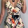 Lovely Chic Print Beige One-piece Romper 3