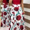 Lovely Casual Floral Print White Maxi Dress 3