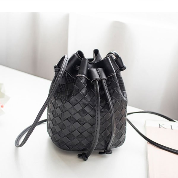 Lovely Trendy Lace-up Black Crossbody Bag 2