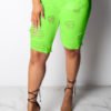 Lovely Chic Hollow-out Green Shorts 3