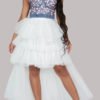 Lovely Sweet Asymmetrical White Skirt 3