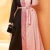 Lovely Trendy Patchwork Pink Ankle Length Plus Size Dress 3