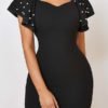 Lovely Sweet Flounce Design Black Mini Dress 3