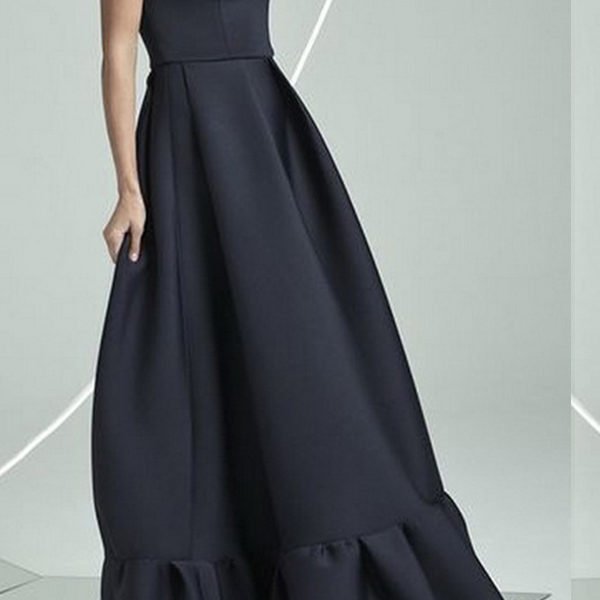 Lovely Trendy Patchwork Black Maxi Dress 2