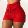 Lovely Trendy Hollow-out Red Shorts 3