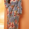 Lovely Leisure Print Grey Ankle Length Plus Size Dress 3