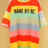 Lovely Casual Rainbow Striped Multicolor Knee Length Dress 3