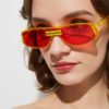 Lovely Retro Patchwork Yellow Sunglasses 3