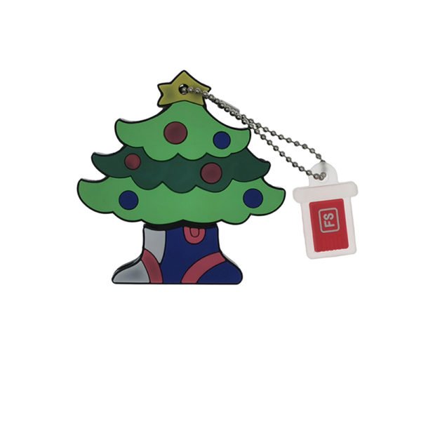 Cute Christmas Tree Design FoxSank 4GB/8GB/16GB/32GB/64GB/128GB USB Flash Drive USB 2.0 Waterproof U DISK -Green 4GB 2