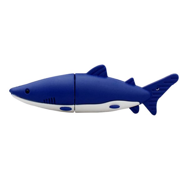 Advanced Silicone Shark Design Flash Drive U Disk USB 2.0 - Blue 8G 2