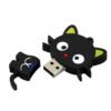 Advanced Black Cat Cute USB Flash Drive U Disk USB 2.0- Black 8G 3