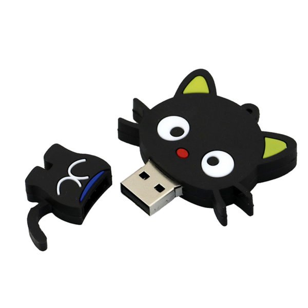 Advanced Black Cat Cute USB Flash Drive U Disk USB 2.0- Black 8G 2