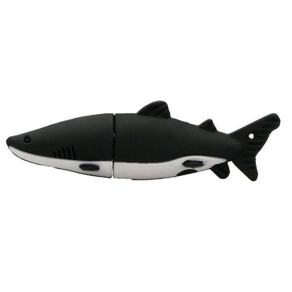 Advanced Silicone Shark Design Flash Drive U Disk USB 2.0 - Black 8G 2