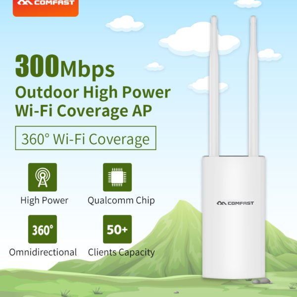 COMFAST Weatherproof Wireless Wifi Router External Antenna Wifi Base Station US plug 2
