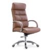 A052B Good quality simple design pu leather office chair,high back office executive swivel leather chair 3