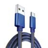 Denim Cloth Durable 1m Micro USB Fast Charging Data Cable for android mobile phone 3
