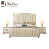 Customized King Size 1.8M Wedding Contemporary Italian Exclusive Luxury Italian White Leather Bed 3