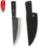 Yangjiang portable 8 inch hand forged sharp outdoor chef kitchen knife hand made handmade hunting knife with pu leather sheath 3