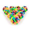 5.5cm Pet Colorful Braided Bell Ball Twist Rainbow Rubber Ball for Dog Cat 3