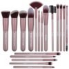 18 Pieces BS-MALL Purple Premium Synthetic Make Up Set OEM available Makeup brushes 3