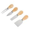 Amazon Hot Selling Wholesale Promotional Wood Handle Customized Blank Christmas Cutter French Fancy Slicer Tool Cheese Knife Set 3
