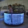 modern bar reception counter LED light illuminated mobile juice bar counter design 3