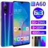 6.3 inch 6GB+128G Global Version Unlocked As A60 Pro Design Smartphone Octa Core Mobile Phones Android OS9.1 Cell Phone 3