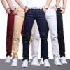 2020 Spring New Mens Fashionable Work Pants Breathable Casual Slim Pants 3