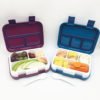 Eco special custom printed leak proof child 3 4 compartment blue PP children lunchbox plastic lunch box for kids with lock 3