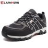 LARNMERN Men Steel Toe Shoes Lightweight Breathable Anti-smashing Anti-puncture Protective Construction Shoes 3