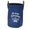 Fabric & EVA Laundry basket foldable storage basket & bags with leather handles 3