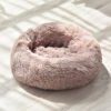 Comfortable Soft Plush Round Faux Fur Donut Pet Dog Cat Sleeping Cushion Bed 3