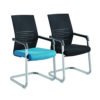 Cheap modern office furniture design ergonomic high back fixed armrest metal frame fabric office chair 3