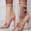 20% Off EUR 35-42 Women Pumps Gladiator Peep Toe Thin Heel Summer Women High Heels Shoes Casual Lace Up Ankle Strap Women Pumps 3