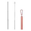 Reusable Retractable Stainless Steel Metal Telescopic Collapsible Drinking Straw 3