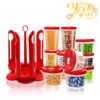 PP Food Storage Container Set with Difference Shape and Rotating Rack Food Container 3